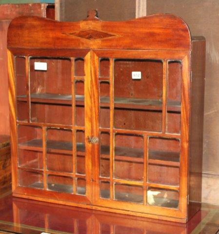 Mahogany inlaid display cabinet